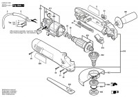 Bosch 0 603 400 842 PWS 600 Angle Grinder 230 V / GB Spare Parts PWS600